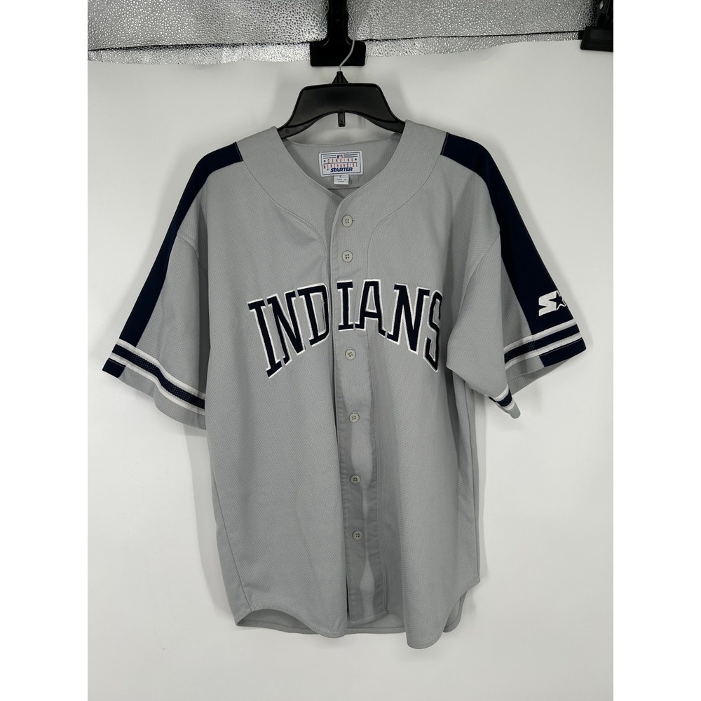 Vintage 90s Starter Cleveland Indians Jersey Mens Large Blank No Player Baseball
